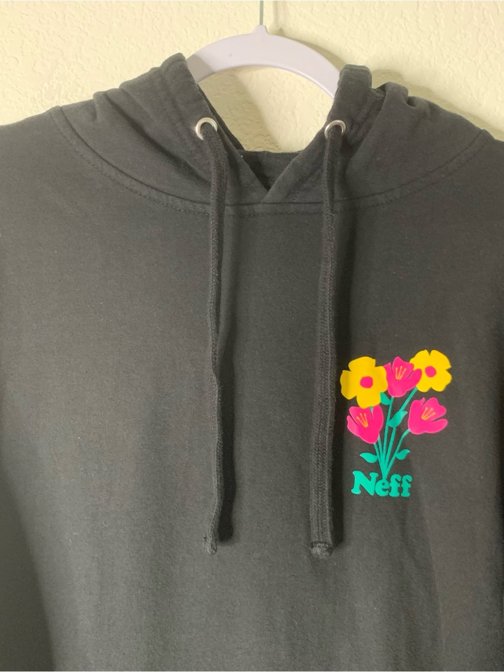 Neff womens black graphic hoodie M - Picture 4 of 7